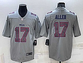 Men's Buffalo Bills #17 Josh Allen Grey Atmosphere Fashion 2022 Vapor Untouchable Stitched Limited Jersey,baseball caps,new era cap wholesale,wholesale hats